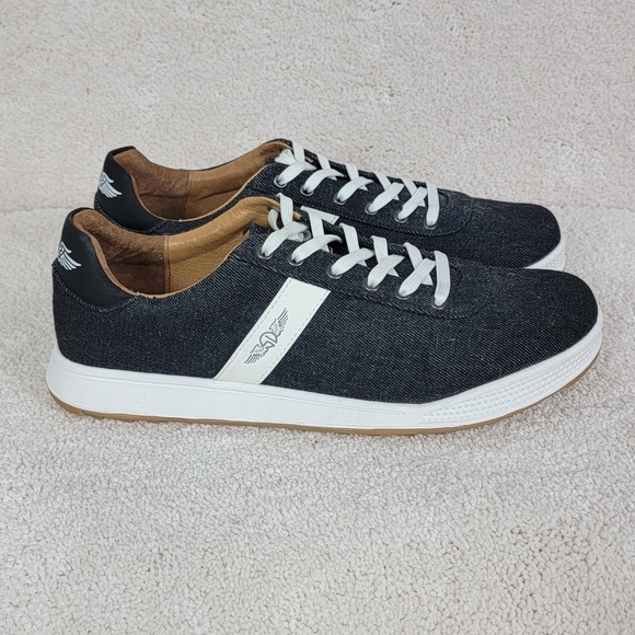 Straight Down Men's Black And White The Shaker Twill Spike-Less Golf Shoes Sz 9 - Picture 1 of 12